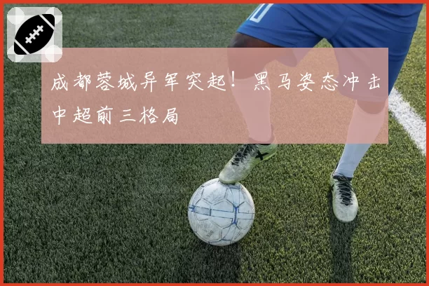 成都蓉城异军突起！黑马姿态冲击中超前三格局